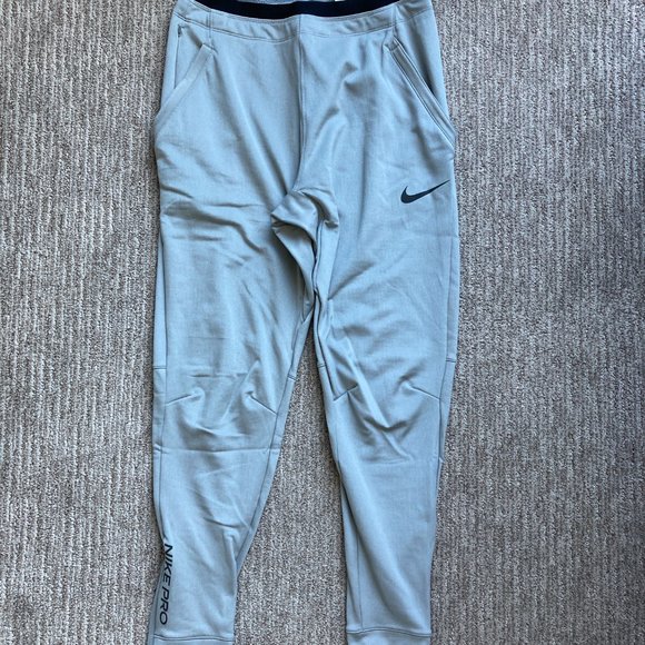 Nike Other - New Men's Small Nike Pro Dri Fit Fleece Joggers Tapered Sweatpants Gray